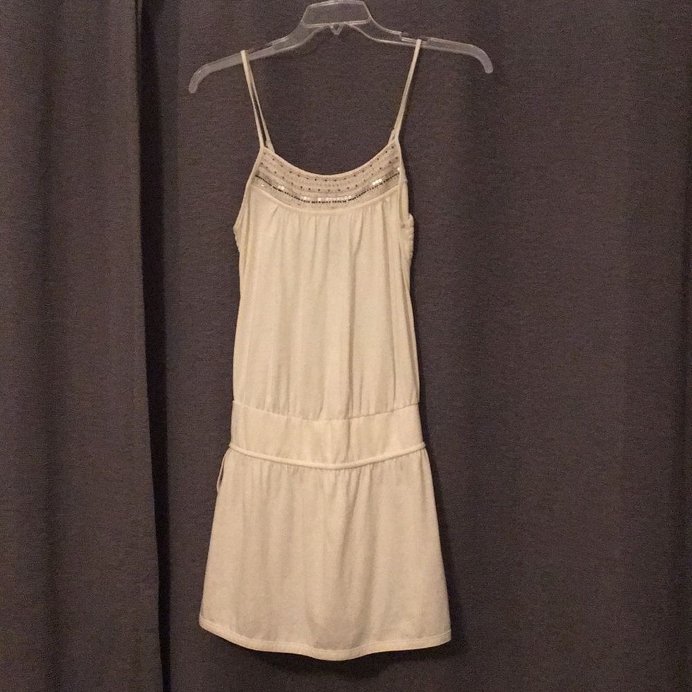 AEO White spaghetti strap dress with keyhole back